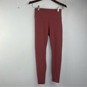 Powerhold Fabletics Size Small Compression Mauve Pink Brushed Leggings NN15